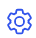 Blue settings icon